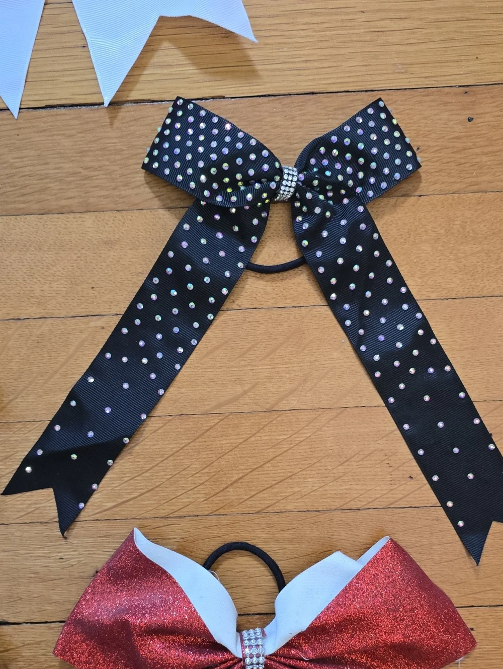 Handmade Lot of 13 Cheerleading Hair Bows, Multicolor, EUC, OS